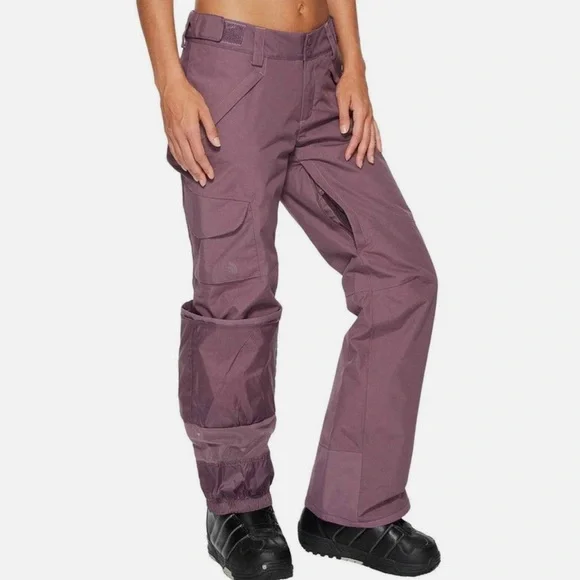 North Face Women’s Freedom Insulated Snow Pants Black Plum Purple Ski Snowboard - Picture 3 of 11